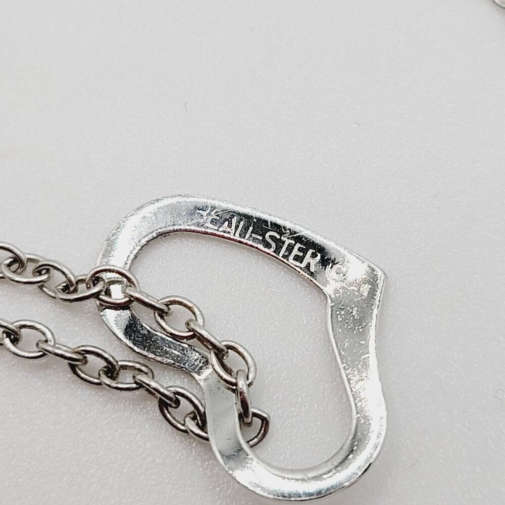 Vintage Beau Sterling Silver Delicate Heart Pendant Necklace on 24" Chain 3.36gr - Picture 5 of 6